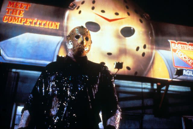 <p>Moviestore/Shutterstock</p> Kane Hodder plays Jason in 'Friday the 13th: Jason Takes Manhattan'