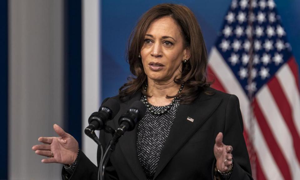 VP Harris delvers remarks virtually with Ebenezer Baptist church, Washington, District of Columbia, USA - 17 Jan 2022Mandatory Credit: Photo by REX/Shutterstock (12764376f) United States Vice President Kamala Harris delivers virtual remarks to Historic Ebenezer Baptist Church for the Martin Luther King, Jr. Beloved Community Commemorative Service from the South Court Auditorium of the Eisenhower Executive Office Building in Washington, DC. . VP Harris delvers remarks virtually with Ebenezer Baptist church, Washington, District of Columbia, USA - 17 Jan 2022