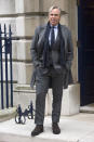 <b>Tommy Hilfiger</b><br><br>The iconic US fashion designer donned a grey suit with navy tie and scarf at the Savile Row Tailors presentation.