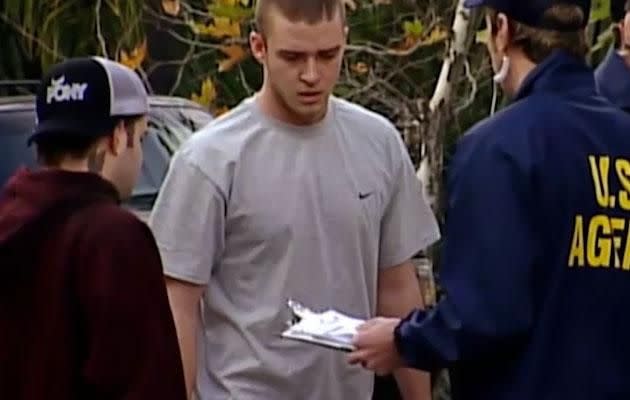 Baby faced Justin Timberlake gets pranked big time during this elaborate joke played during Punk'd in 2003. Source: MTV