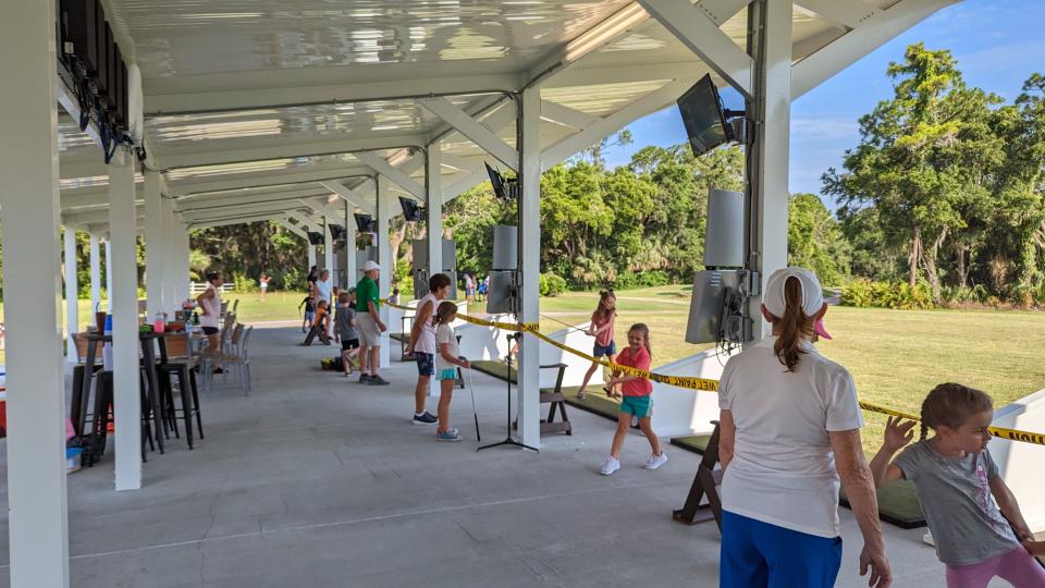 The new Toptracer range at the Preserve at Turnbull Bay has games for kids as well.