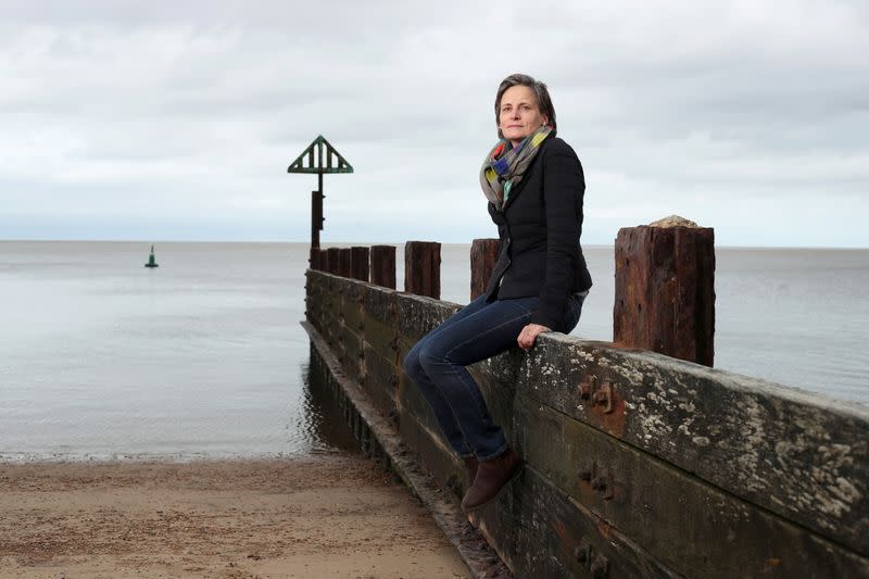 Climate Scientist Corinne Le Quere poses for a picture along the coastline at Wells-Next-The-Sea in Norfolk