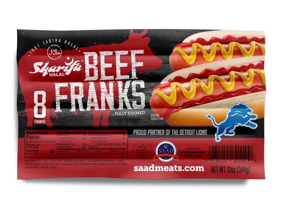 Sharifa Halal all beef hot dogs announced an exclusive partnership with Detroit Lions and Ford Field.