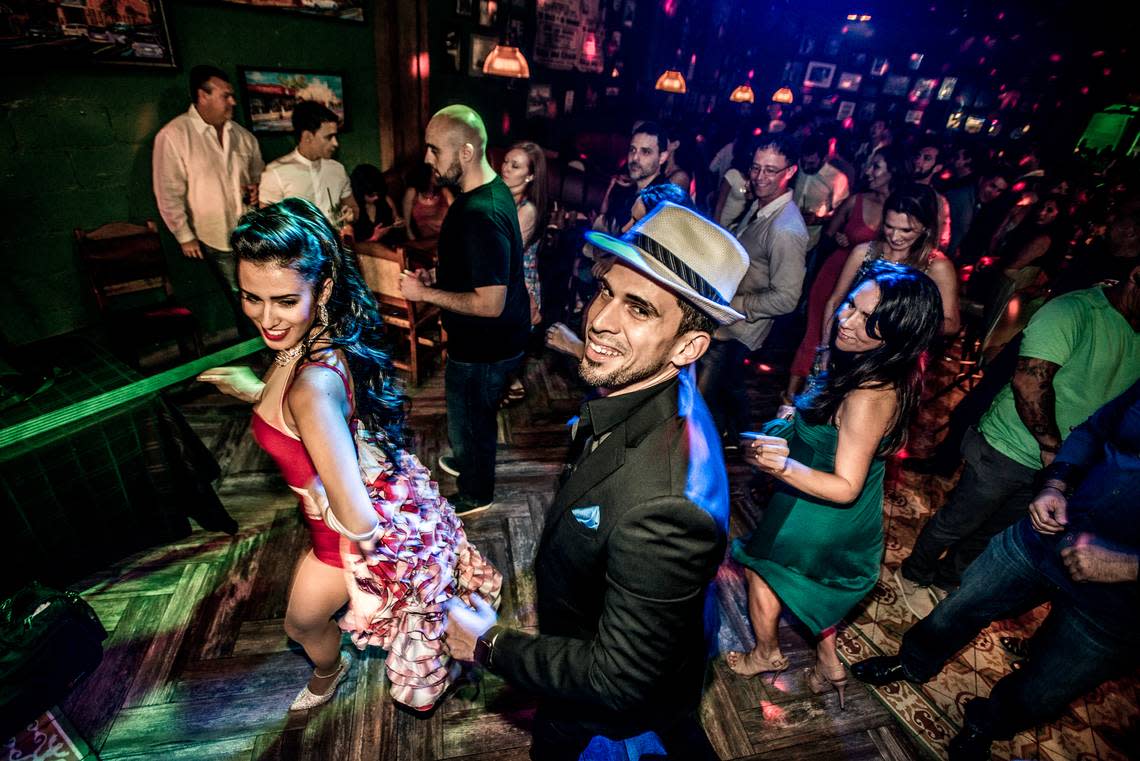 Salsa classes at Ball & Chain in Little Havana.
