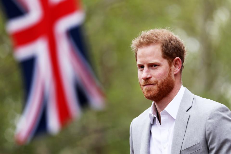 Prince Harry attended the Virgin Money London Marathon on April 28, 2019 in London.