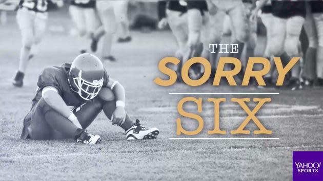 Introducing the NFL’s “Sorry Six”