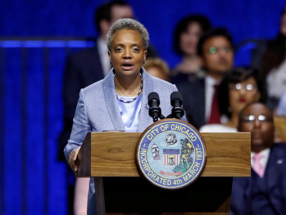 Lori Lightfoot speaks at her swearing-in ceremony