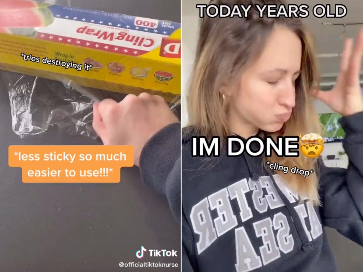 tiktok mindblown cling wrap