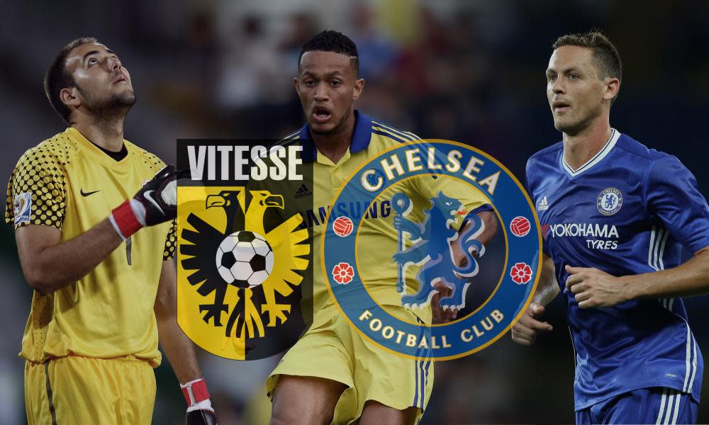 The goalkeeper Matej Delac and midfielder Nemanja Matic, right, are among the players loaned by Chelsea to Vitesse Arnhem, and the youth team graduate Lewis Baker is with the Dutch club this season.