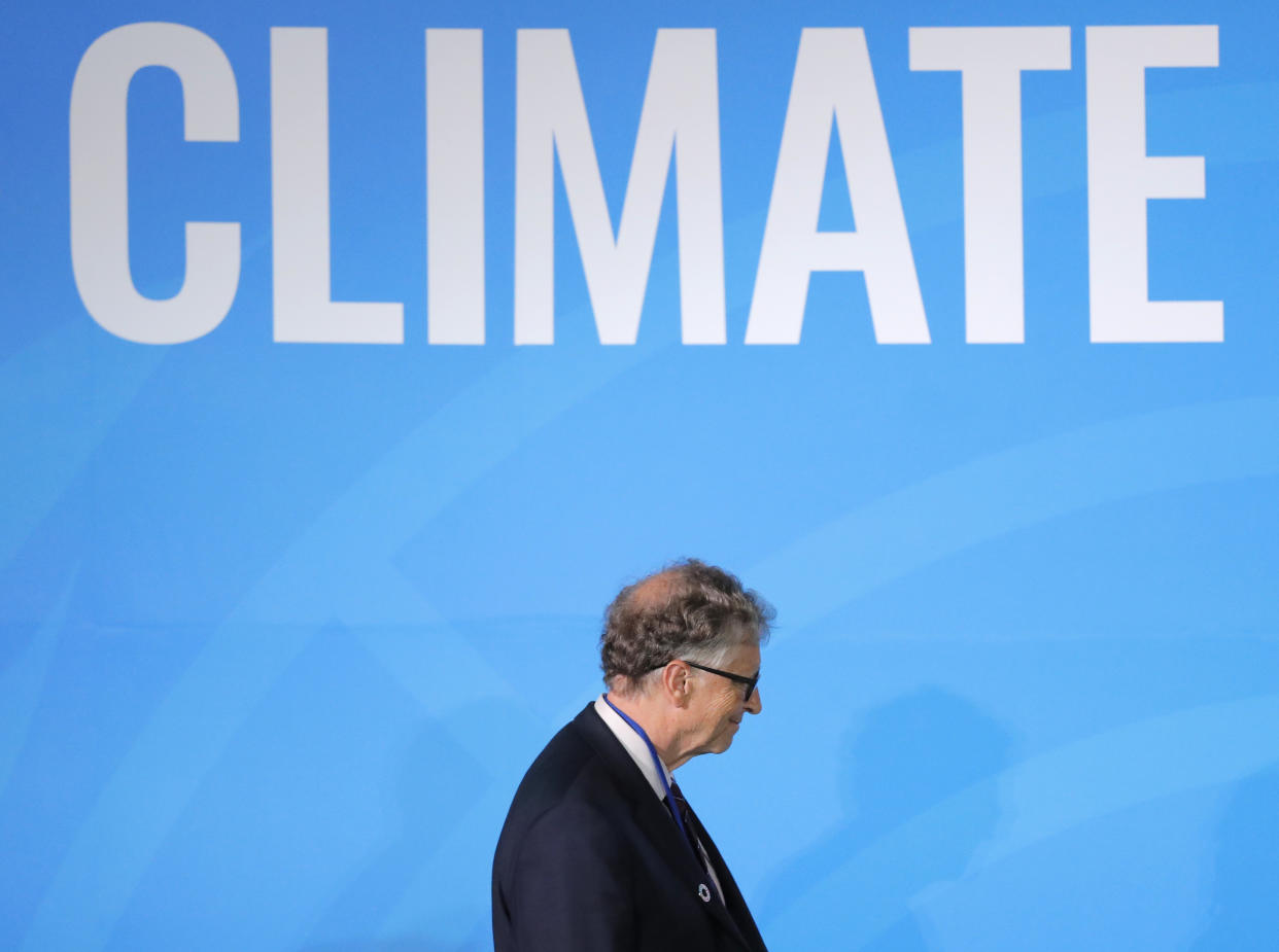 Bill Gates, Trustee and Co-Chair of the Global Commission on Adaptation, arrives to speak during the 2019 United Nations Climate Action Summit at U.N. headquarters in New York City, New York, U.S., September 23, 2019. REUTERS/Lucas Jackson