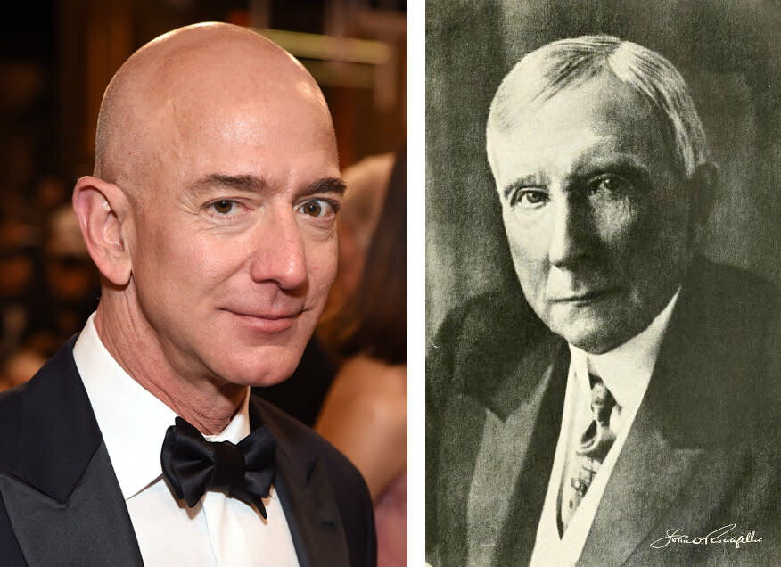 Bezos (links) und Rockefeller (Bilder: Getty)