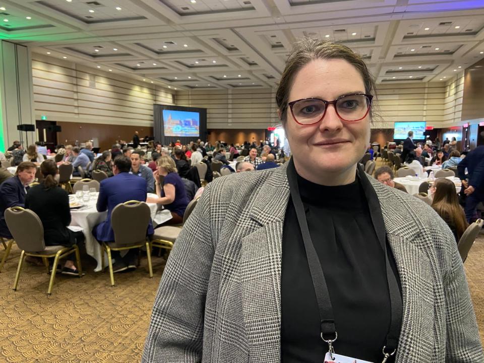 Julia Woodhall-Melnik, co-director of the housing, mobilization and engagement research lab at the University of New Brunswick, says provincial tax rebates won't lead to the housing development the province needs. (Aidan Cox/CBC - image credit)