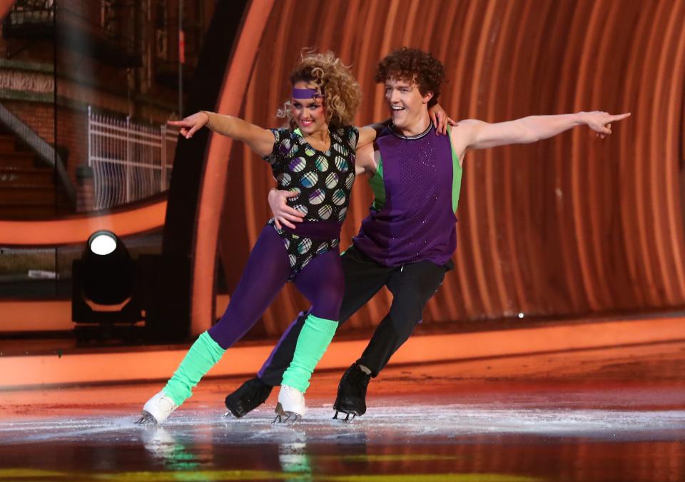 Editorial use only  Mandatory Credit: Photo by Matt Frost/ITV/Shutterstock (11736470bu)  Amy Tinkler and Joe Johnson  'Dancing On Ice' TV show, Series 13, Episode 3, Hertfordshire, UK - 31 Jan 2021