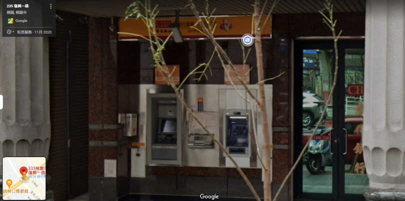 原PO提款的ATM。（圖／Google Map）