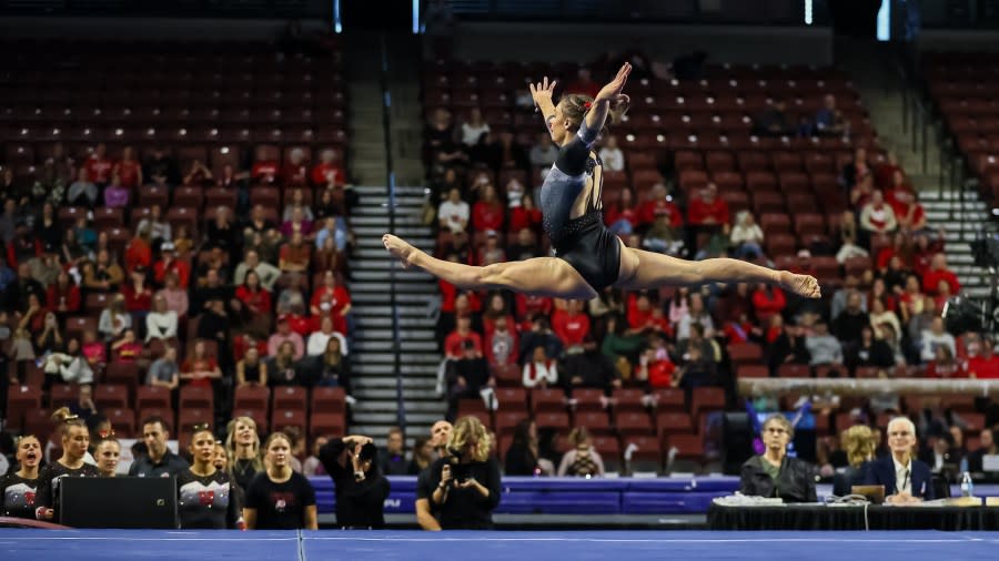 Sprouts Farmers Market Collegiate Quad Event 2 with Utah, UCLA, Oklahoma and LSU at Maverik Center in Salt Lake City, UT on Saturday, January 13, 2024. ©Bryan Byerly