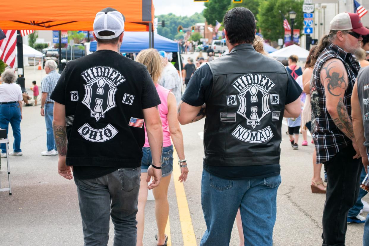 Bikers from various organizations and clubs came together to check out bikes and swap stories at a previous National Road Bike Show and Rib Fest. This year's event will take place on June 18 on Wheeling Avenue.