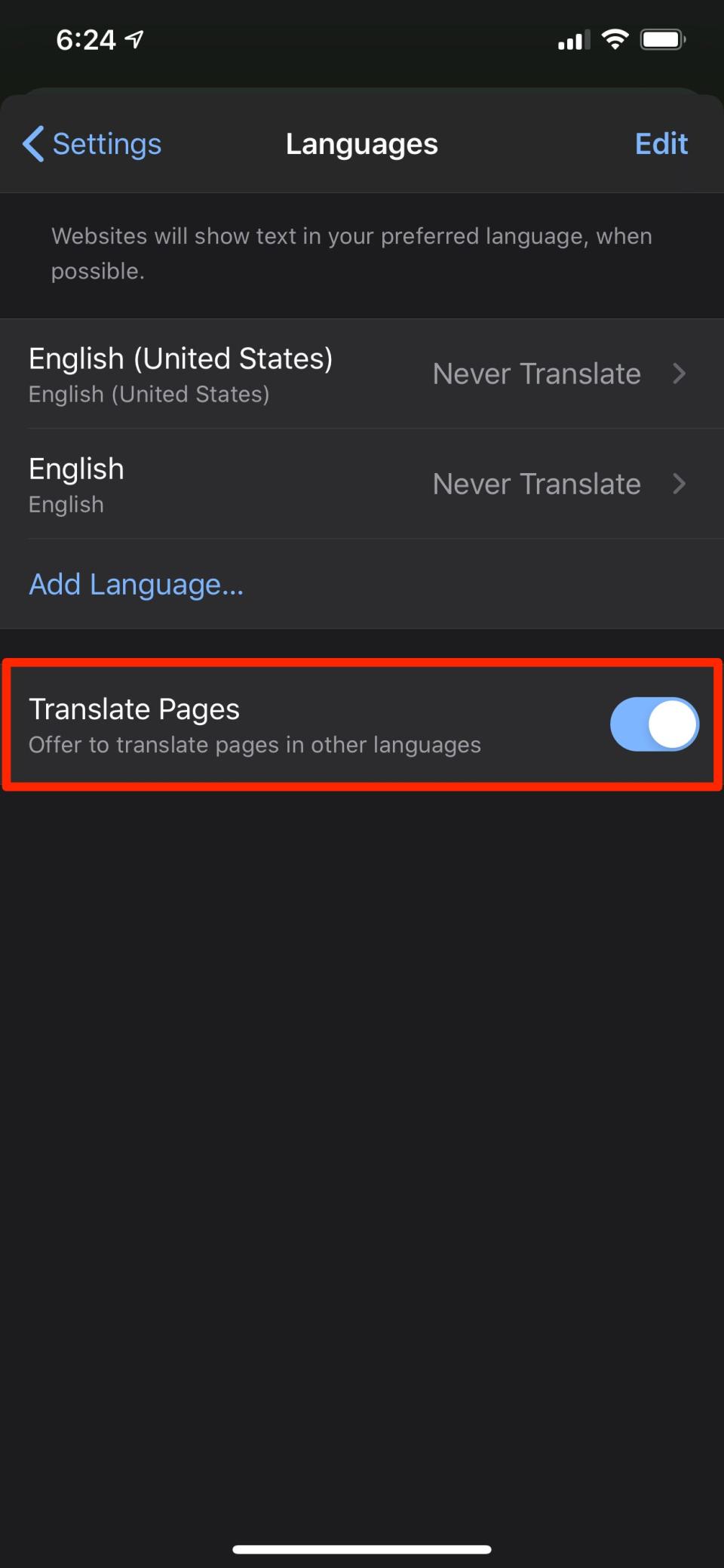 How to translate a page in Google Chrome 4