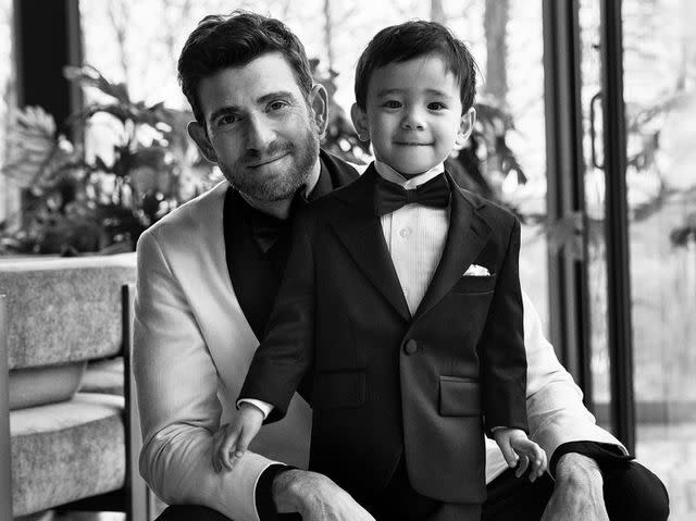 <p>John Balsam for Brooks Brothers</p> Bryan Greenberg and his son for Brooks Brother's Father's Day campaign