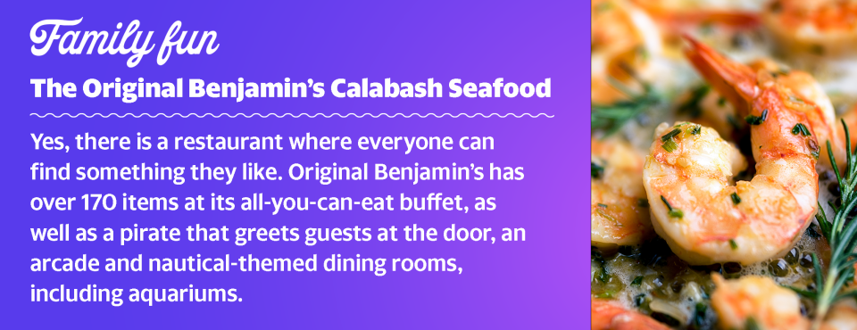 Come hungry and ready to eat all kinds of seafood, from shrimp to clams, at this all-you-can-eat buffet