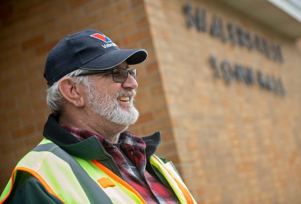 Ronald Hagen of Shalersville says he blames President Joe Biden for rising gas prices.