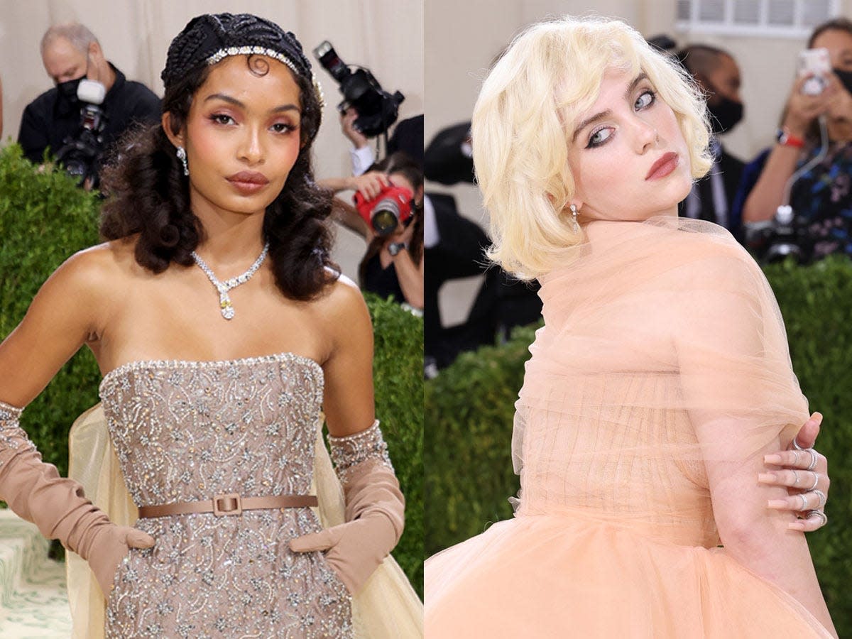 Yara Shahidi and Billie Eilish at the 2021 Met Gala.