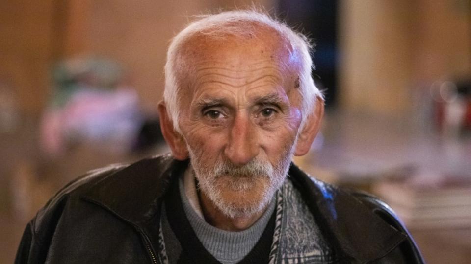 <div class="inline-image__caption"><p>77-year-old Albert Tonyan is one of the people who have decided to stay in Stepanakert while his son is fighting on the frontline. He blames Turkey for the war.</p></div> <div class="inline-image__credit">Emil Filtenborg</div>