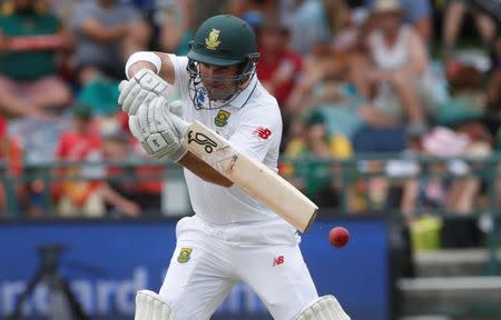 Cricket - Sri Lanka v South Africa - Second Test cricket match - Newlands Stadium, Cape Town, South Africa - 02/01/2017. South Africa's Dean Elgar plays a shot. REUTERS/Mike Hutchings