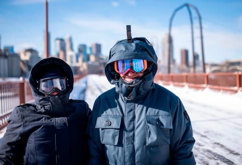 Minneapolis residents Jen and Aaron Brackman - Credit: STEPHEN MATUREN/AFP/Getty Images