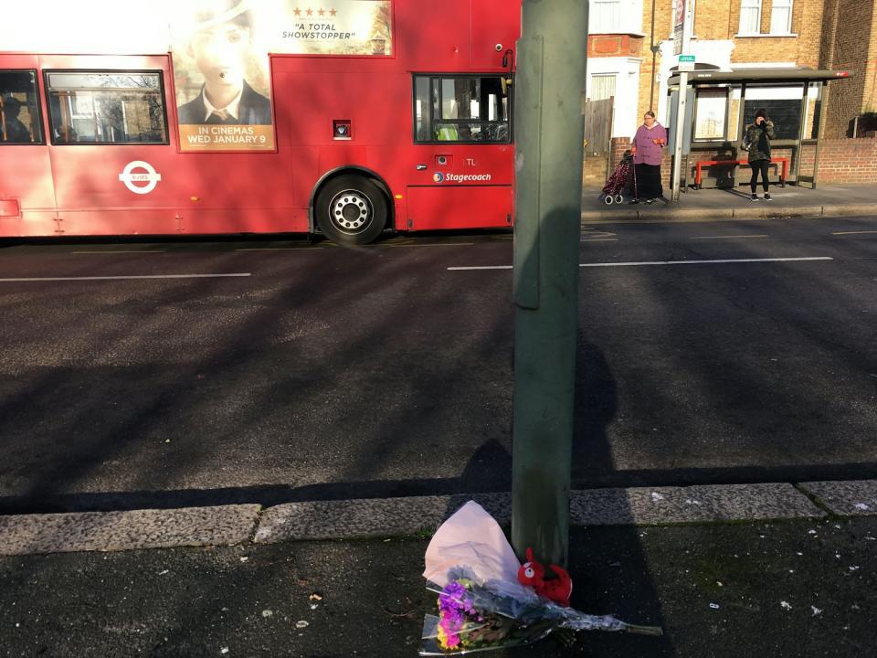 Nicole Newman was killed, and her son Luciano Newman Bianco was critically injured, when they were hit by a car in Croydon Road, Penge, on Sunday. (SWNS)