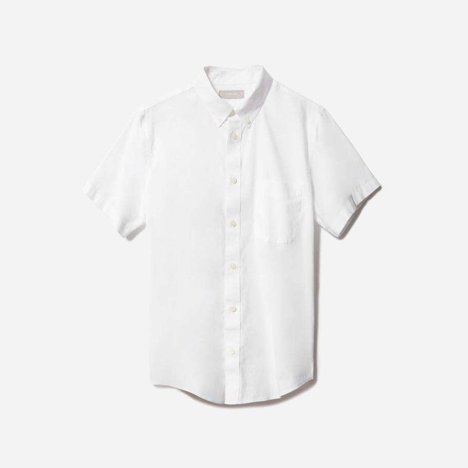 The Slim Fit Performance Air Oxford Short-Sleeve Shirt - White