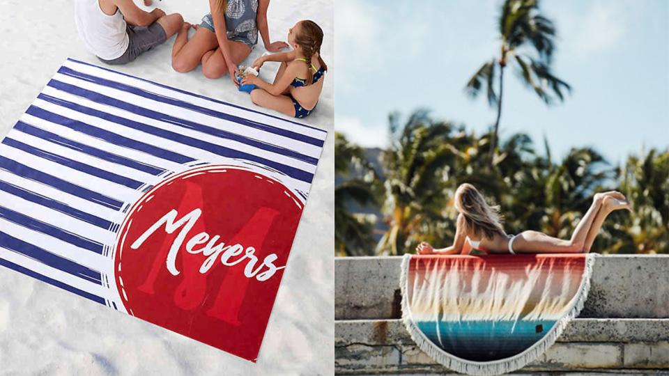 These towels give you ample room for sunbathing, picnics, and just lounging around.