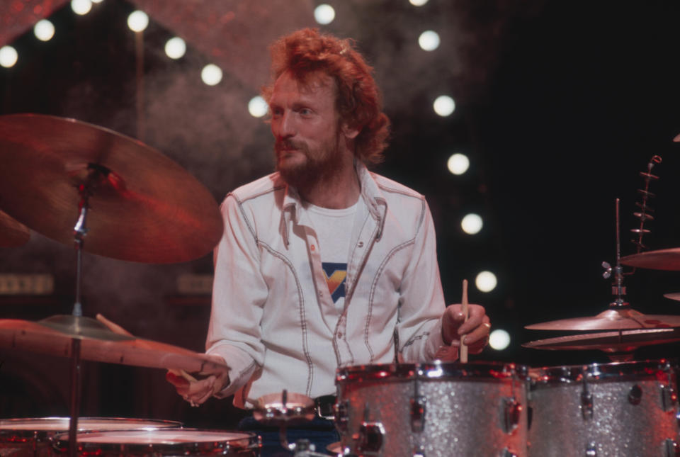 British drummer Ginger Baker, a member of Blind Faith, Cream and Hawkwind amongst others, circa 1975. (Photo by Anwar Hussein/Hulton Archive/Getty Images)