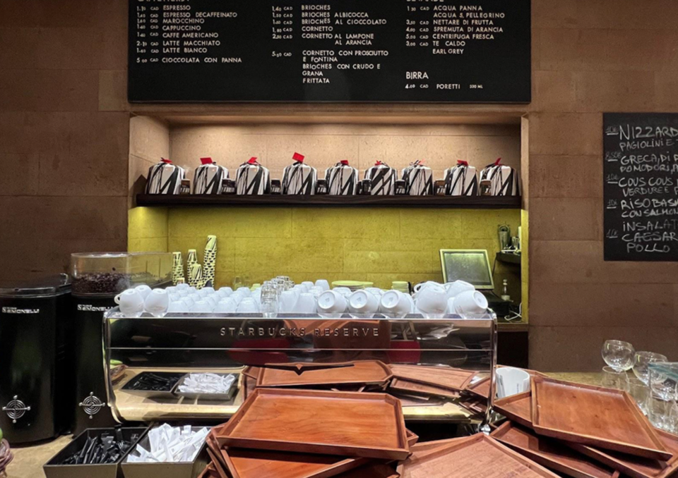 位於 Princi 大教堂分店內可以看到 Starbucks Reserve 的咖啡機 圖／凱倫　提供