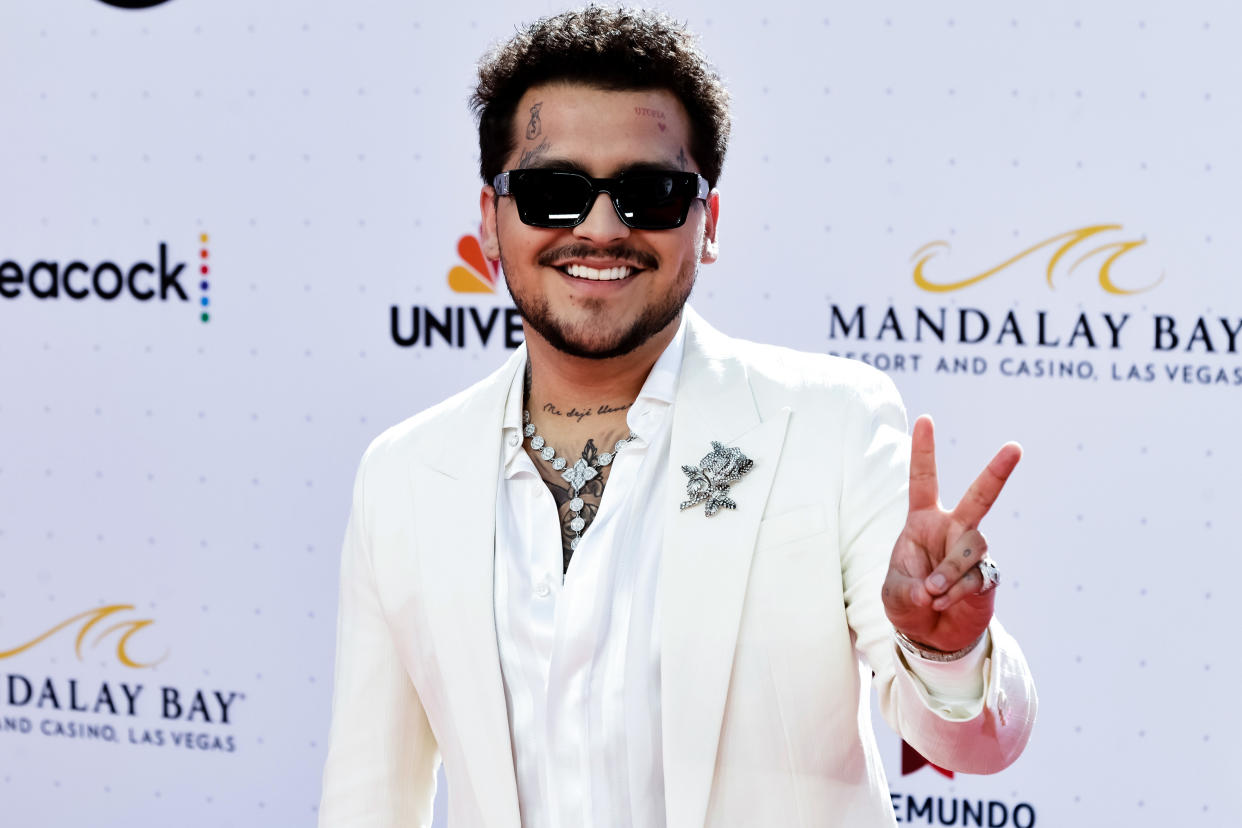 Christian Nodal en un evento público. (Greg Doherty/Getty Images)