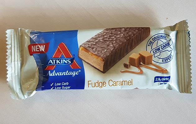 Snack on day two was an Atkins bar. (Photo: Sarah Carty)