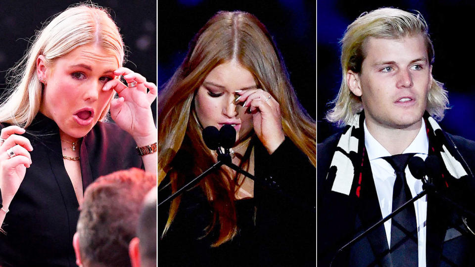 Shane Warne's children Brooke, Summer and Jackson paid moving tributes to the late great during Wednesday night's memorial service at the MCG Pic: Getty