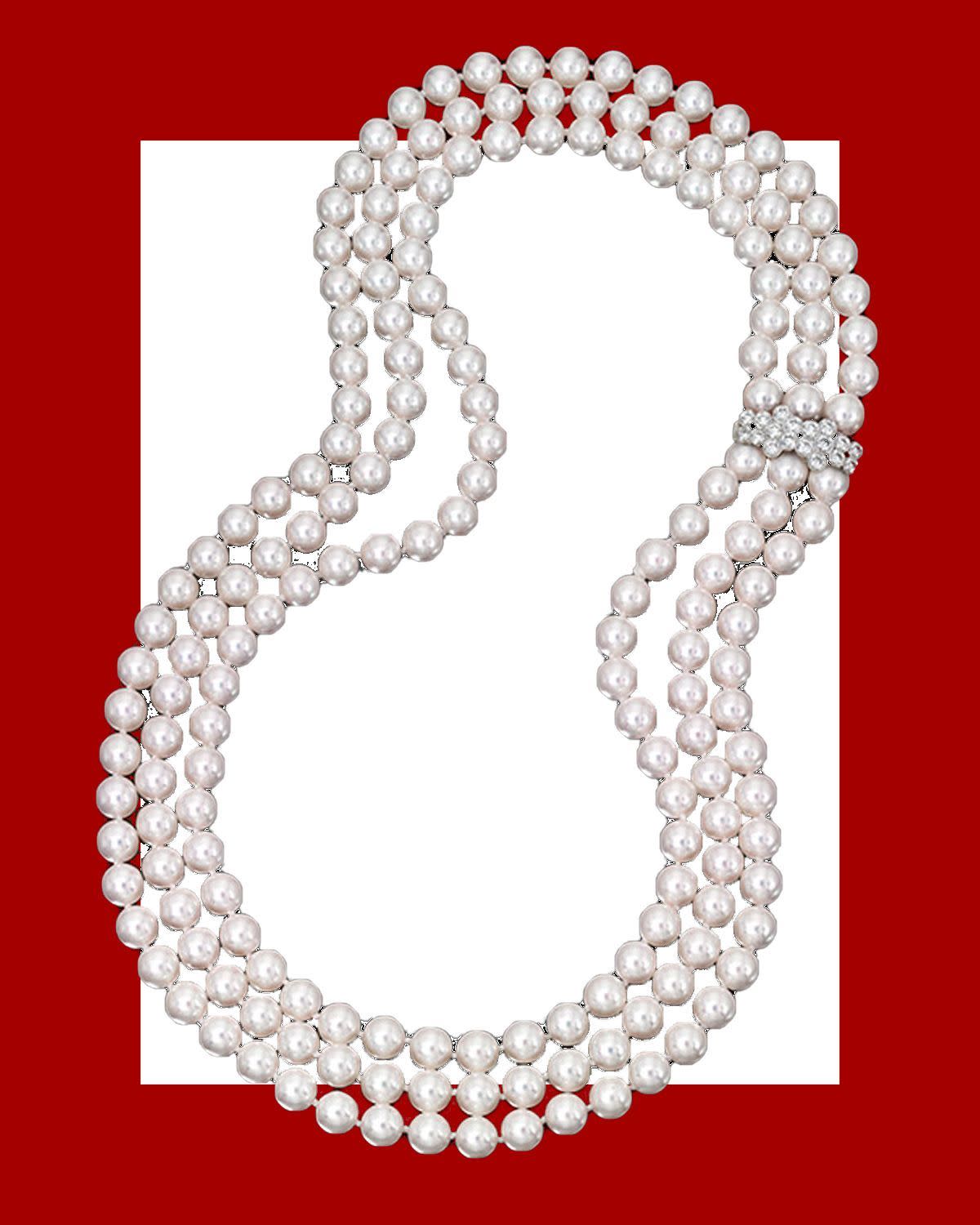 <p><a href="https://assael.com/product/three-row-akoya-pearl-necklace-with-diamond-clasp/" rel="nofollow noopener" target="_blank" data-ylk="slk:Shop Now;elm:context_link;itc:0;sec:content-canvas" class="link rapid-noclick-resp">Shop Now</a></p><p>Three-Row Akoya Pearl Necklace</p><p>assael.com</p>