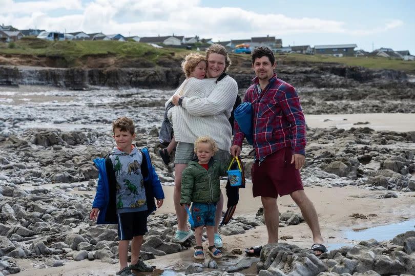 Chris Budding and his family, originally from Gloucestershire, spent the day at Ogmore-by-Sea beach