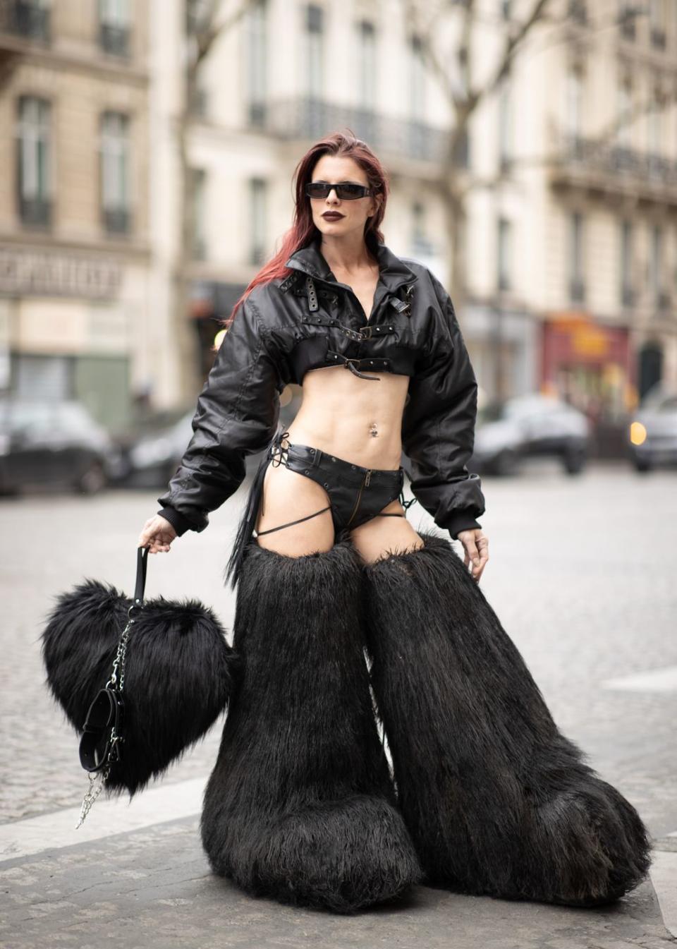 paris, france march 04 julia fox is seen on march 04, 2023 in paris, france photo by rachpootbauer griffingc images