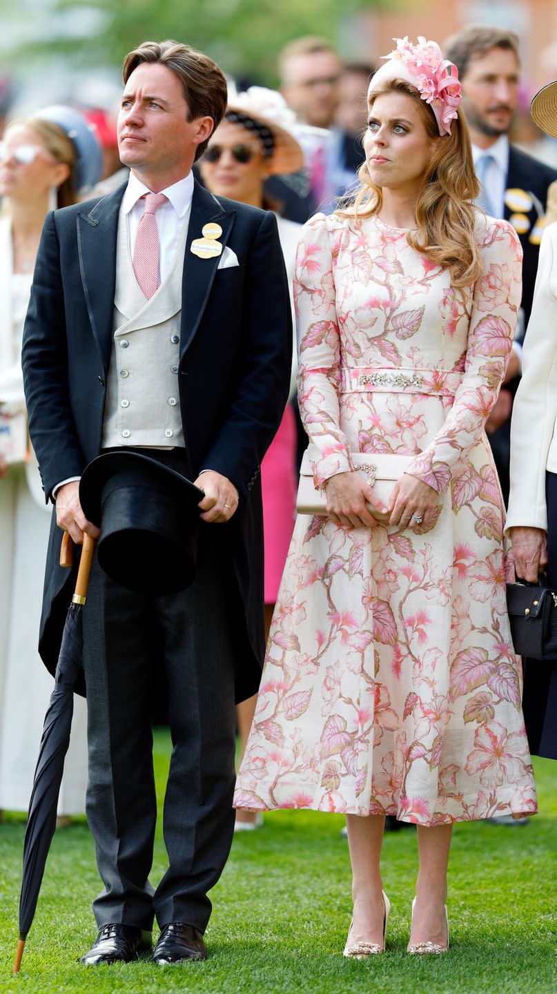 ascot, united kingdom june 19 embargoed for publication in uk newspapers until 24 hours after create date and time edoardo mapelli mozzi and princess beatrice attend day two of royal ascot 2024 at ascot racecourse on june 19, 2024 in ascot, england photo by max mumbyindigogetty images