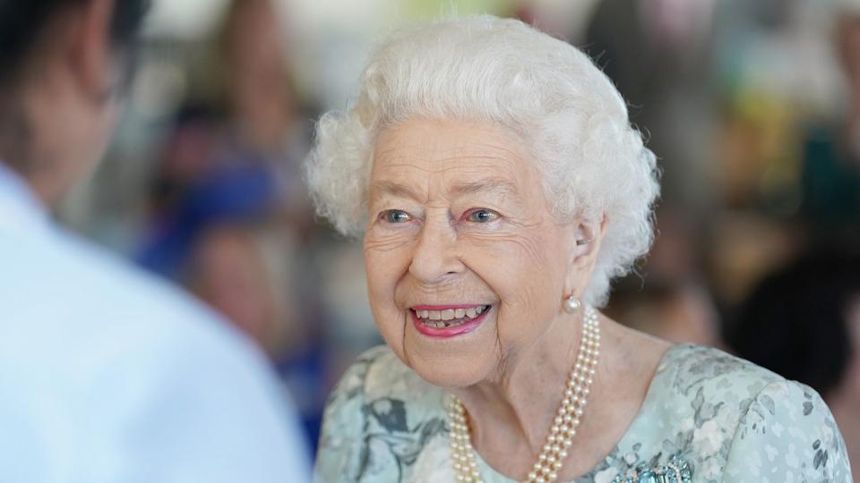 Queen Elizabeth II during a visit to officially open the new building at Thames Hospice