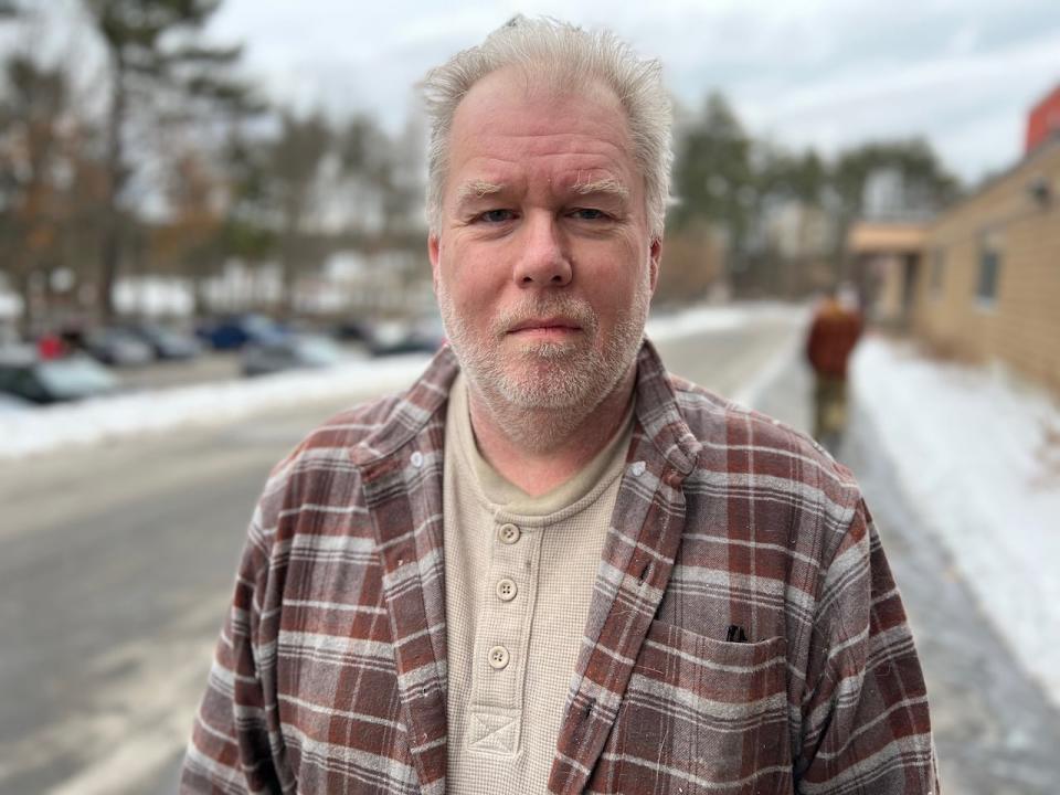 Tom Duffy of Goffstown, N.H., said he supported Trump. He said the economy was better for him, and others. Another thing he likes about Trump: "He sticks his finger in the establishment's eye."