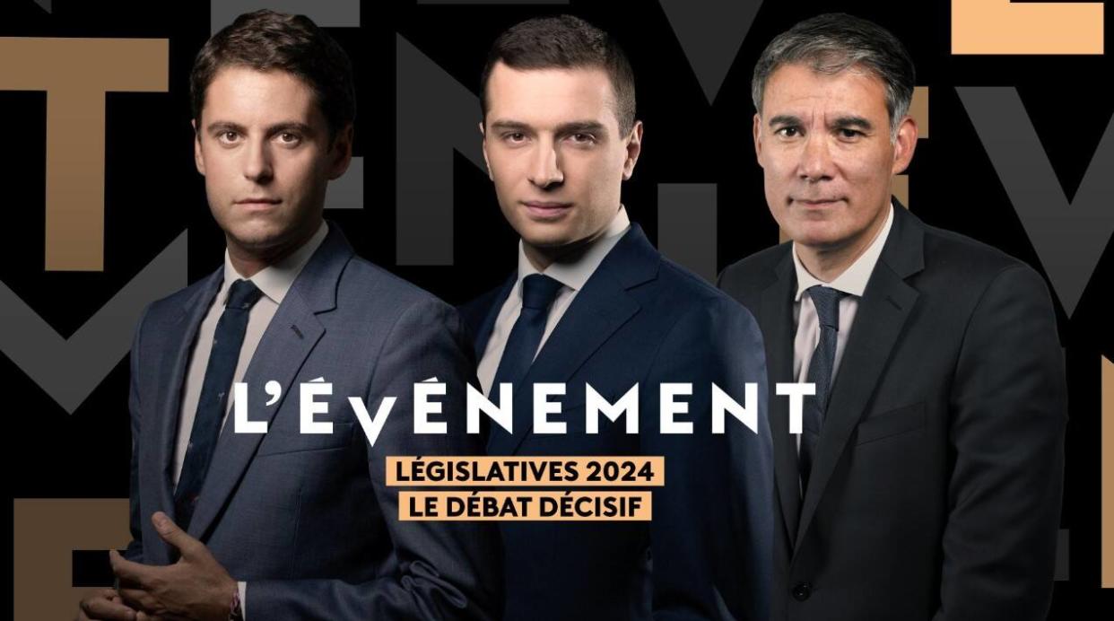 Affiche de « L’évènement, le débat décisif«  du 27 juin sur France 2