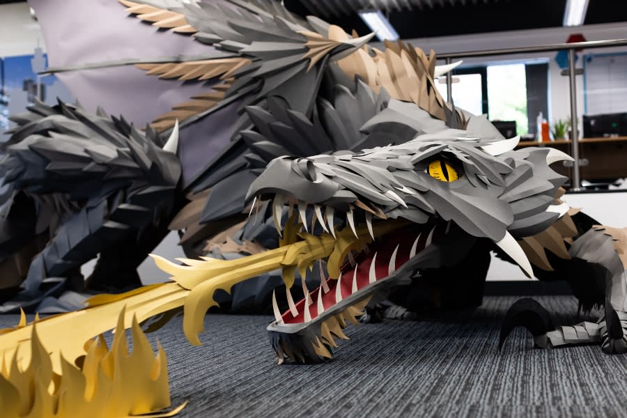 43FootLong Paper Dragon Is the Ultimate Office Ornament