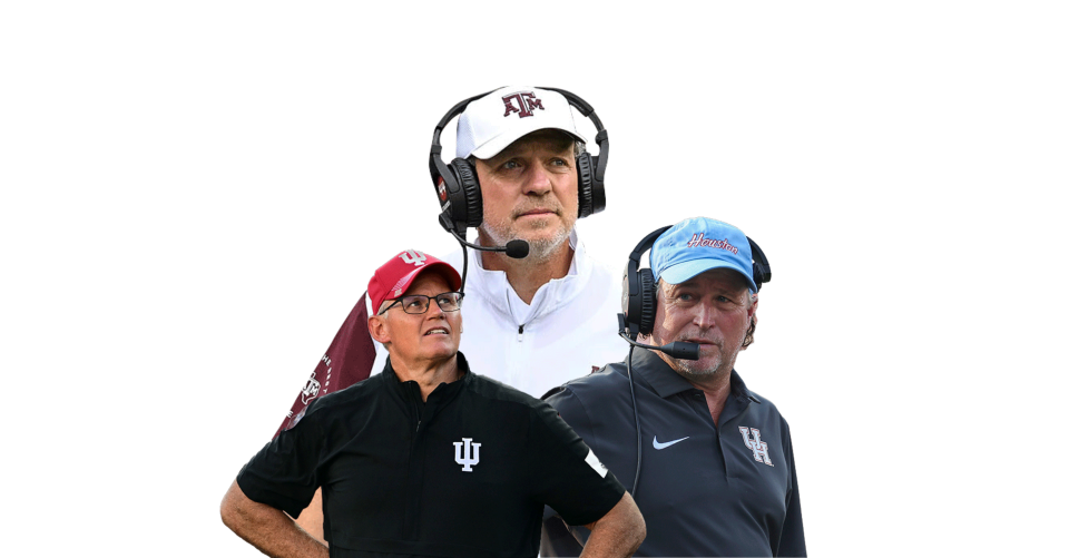 Tom Allen of Indiana, Jimbo Fisher of Texas A&M and Dana Holgorsen of Houston