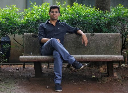 Krishna Reddy Medikonda, one of the petitioners challenging India's ban on homosexuality, poses for picture inside a garden in Mumbai, India, July 17, 2018. Picture taken July 17, 2018. REUTERS/Francis Mascarenhas