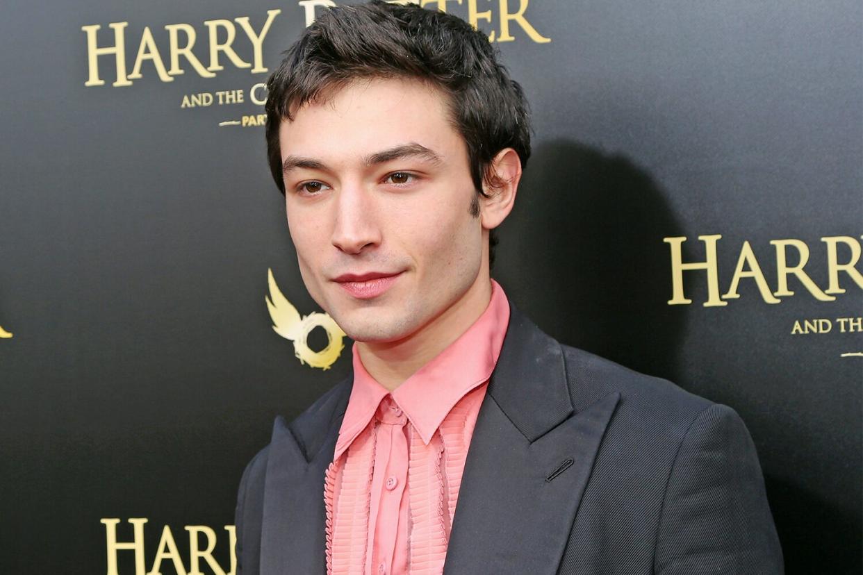 NEW YORK, NY - APRIL 22: Ezra Miller poses at "Harry Potter and The Cursed Child parts 1 & 2" on Broadway opening night at The Lyric Theatre on April 22, 2018 in New York City. (Photo by Bruce Glikas/Bruce Glikas/FilmMagic)