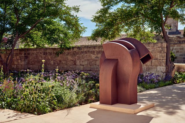 <p>Daniel Schaefer/Courtesy of The Estate of Eduardo Chillida and Hauser & Wirth</p> Elogio del Vacío VI, by Eduardo Chillida, on display at Hauser & Wirth Menorca.