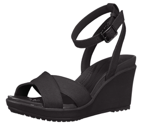 Crocs Women's Leigh II Adjustable Ankle Strap Wedge Comfort Sandal