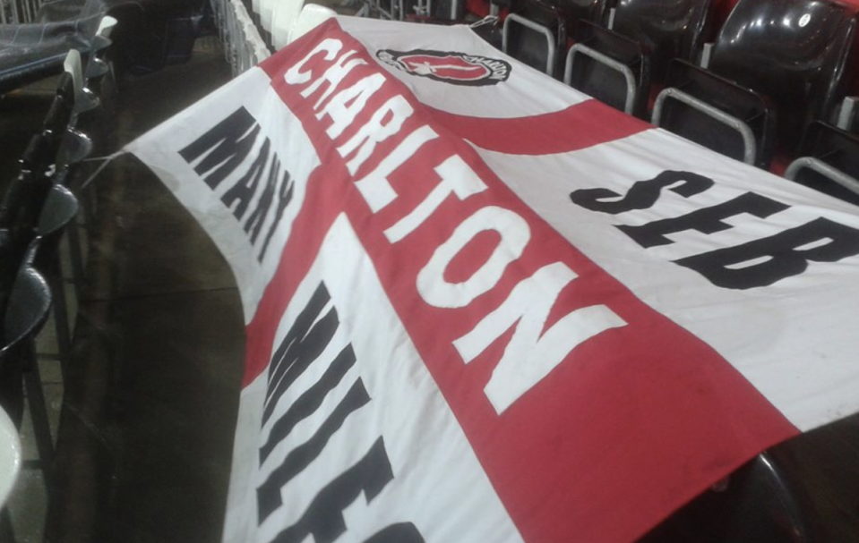 Seb Lewis and his flag was an ever present at Charlton matches since 1998. He passed away after falling ill with coronavirus in March